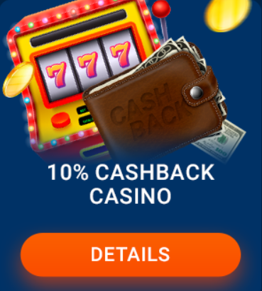 10-percent cashback at the Casino